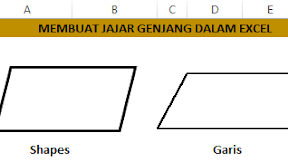 Membuat Bentuk Jajar Genjang Dalam Excel Menggunakan Shapes dan Garis